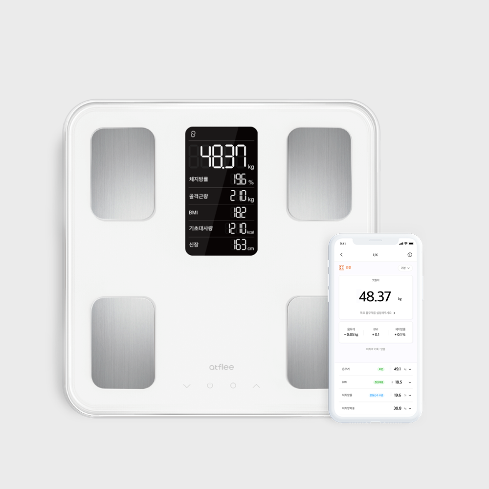 앳플리 UX 정확한 몸무게 저울 더블스마트인 체중계 가정용 전자 기계